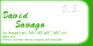 david sovago business card